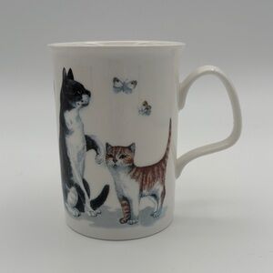 Vintage Roy Kirkham Kitten Lovers Bone China Mug Cats Playing 1989